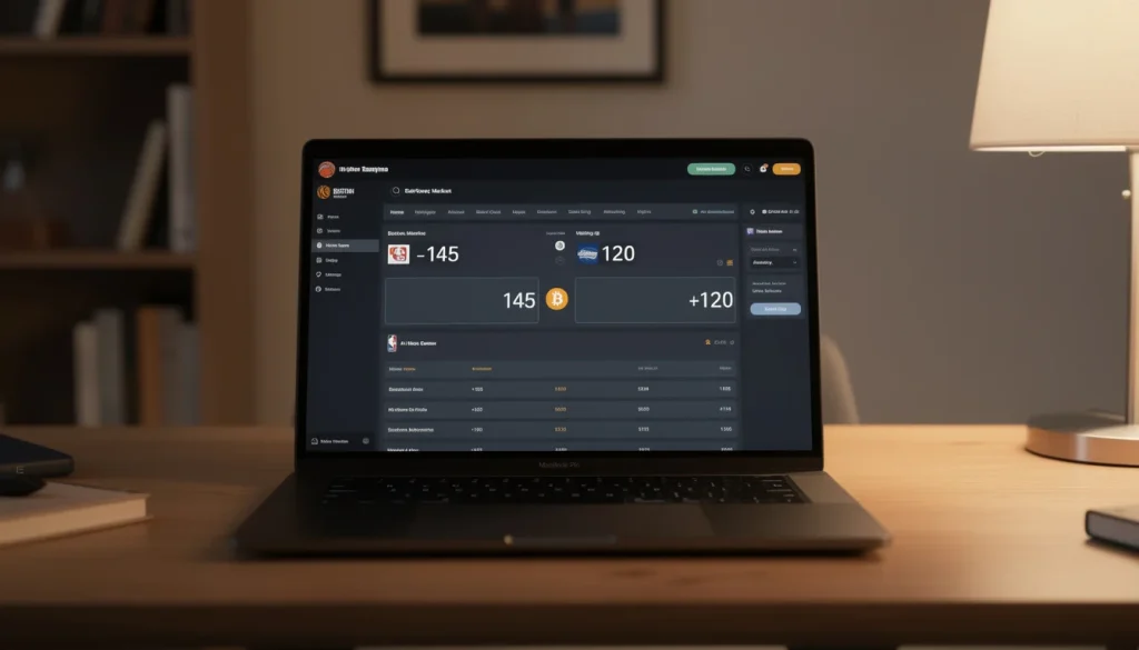 Moneyline NBA betting odds with Bitcoin payment for UK punters