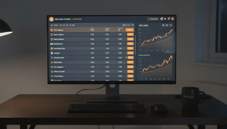 NBA Finals futures bitcoin crypto sportsbook UK long-term betting hedge