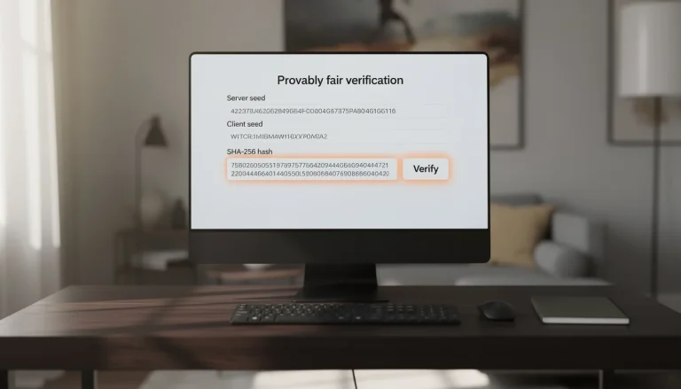 Provably fair basketball betting crypto sportsbook hash verification UK